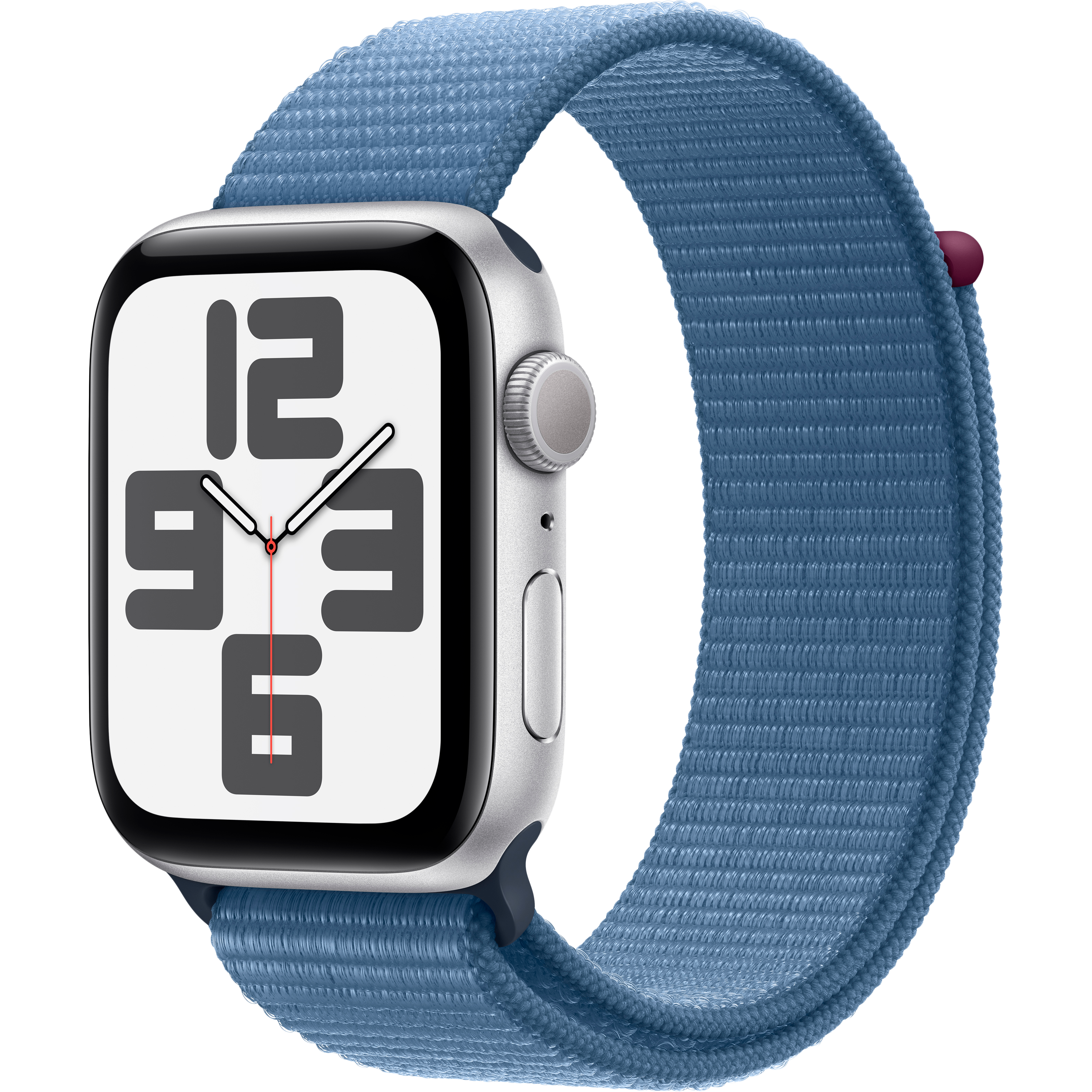 

Apple Watch SE GPS Gen.2 (2023), 44мм, Серебристый, Winter Blue Sport Loop (MREF3QR/A)