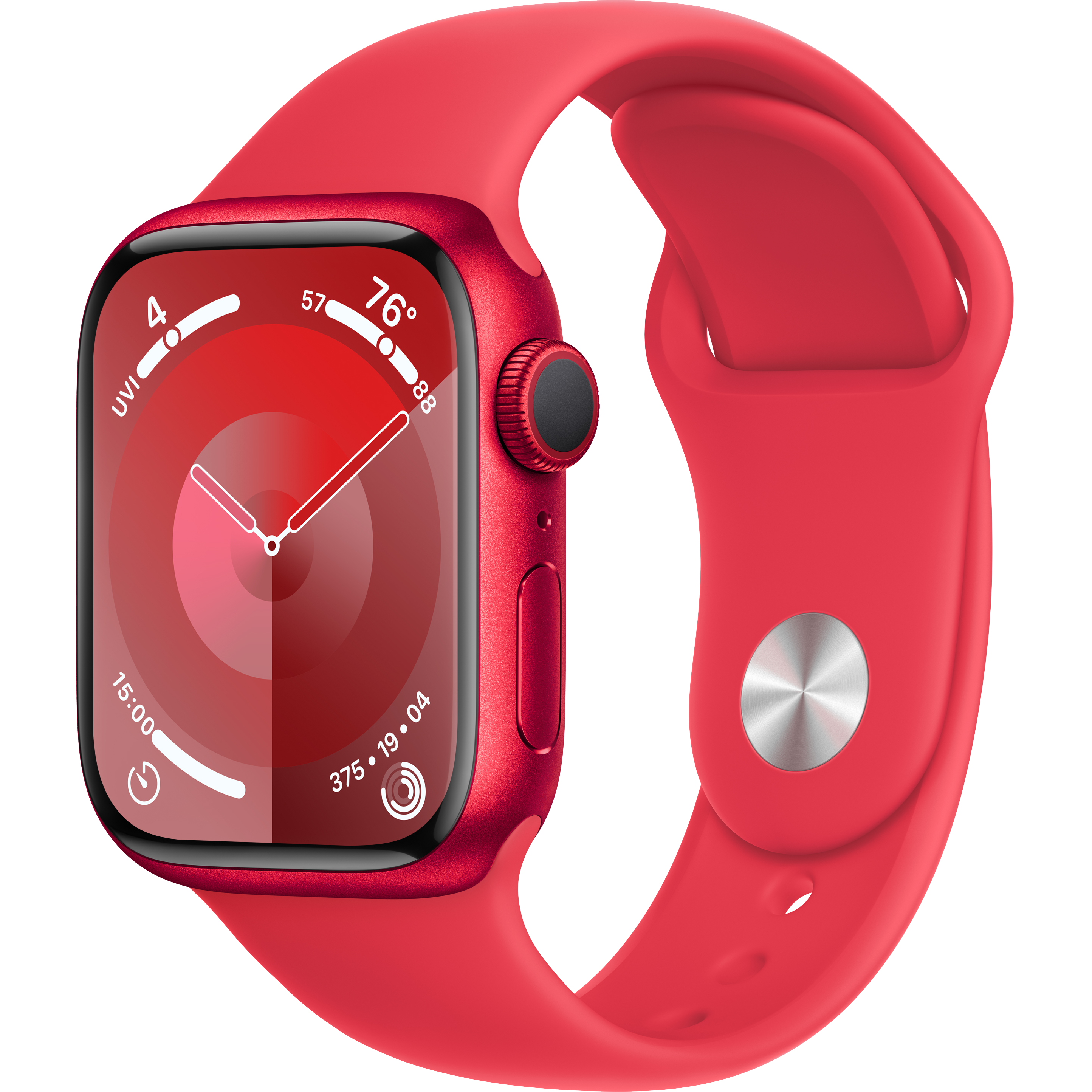 

Apple Watch Series 9 GPS, 41мм, (PRODUCT)RED, Спортивный ремешок PRODUCT(RED), S/M (MRXG3QR/A)