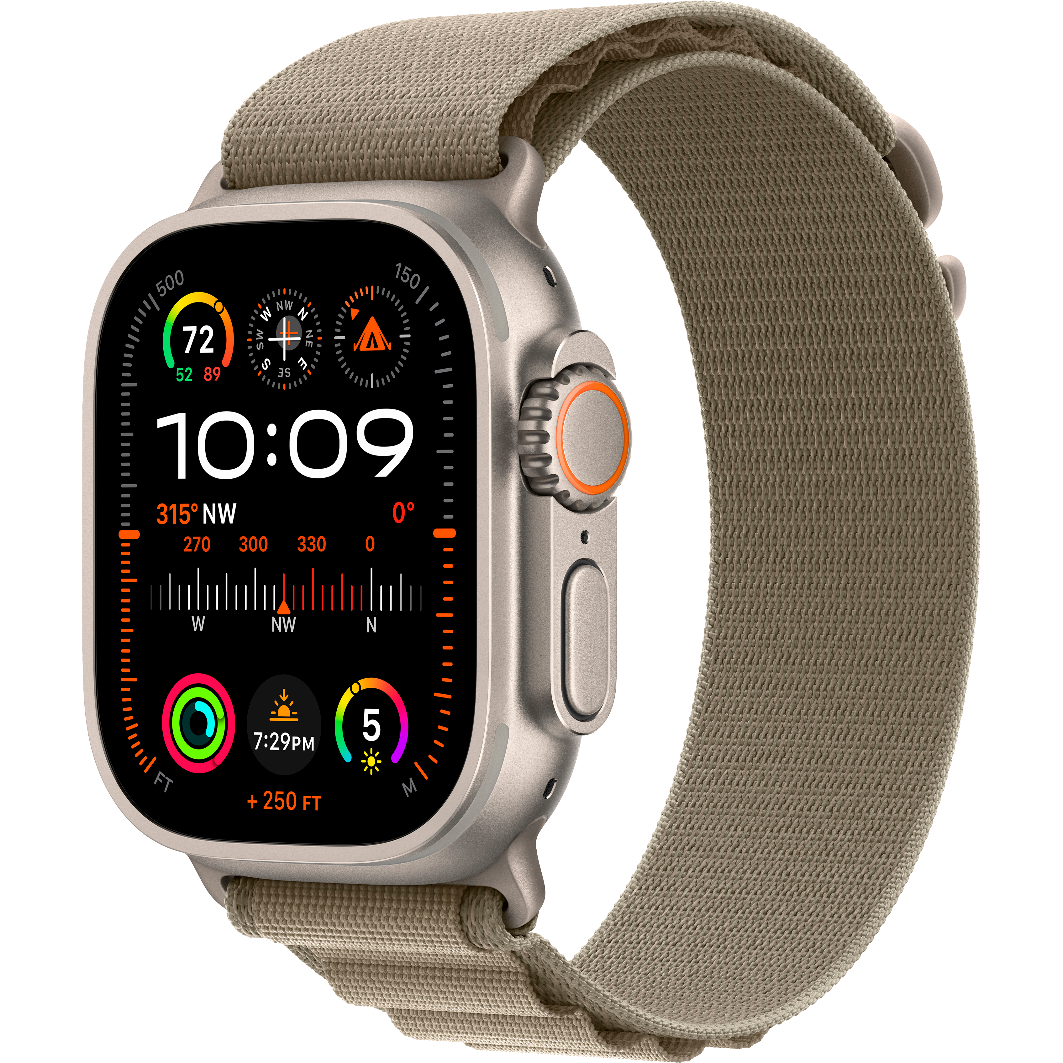 

Apple Watch Ultra Series 2 GPS + Cellular, 49мм, , Olive Alpine Loop, Размер S (MREX3GK/A)