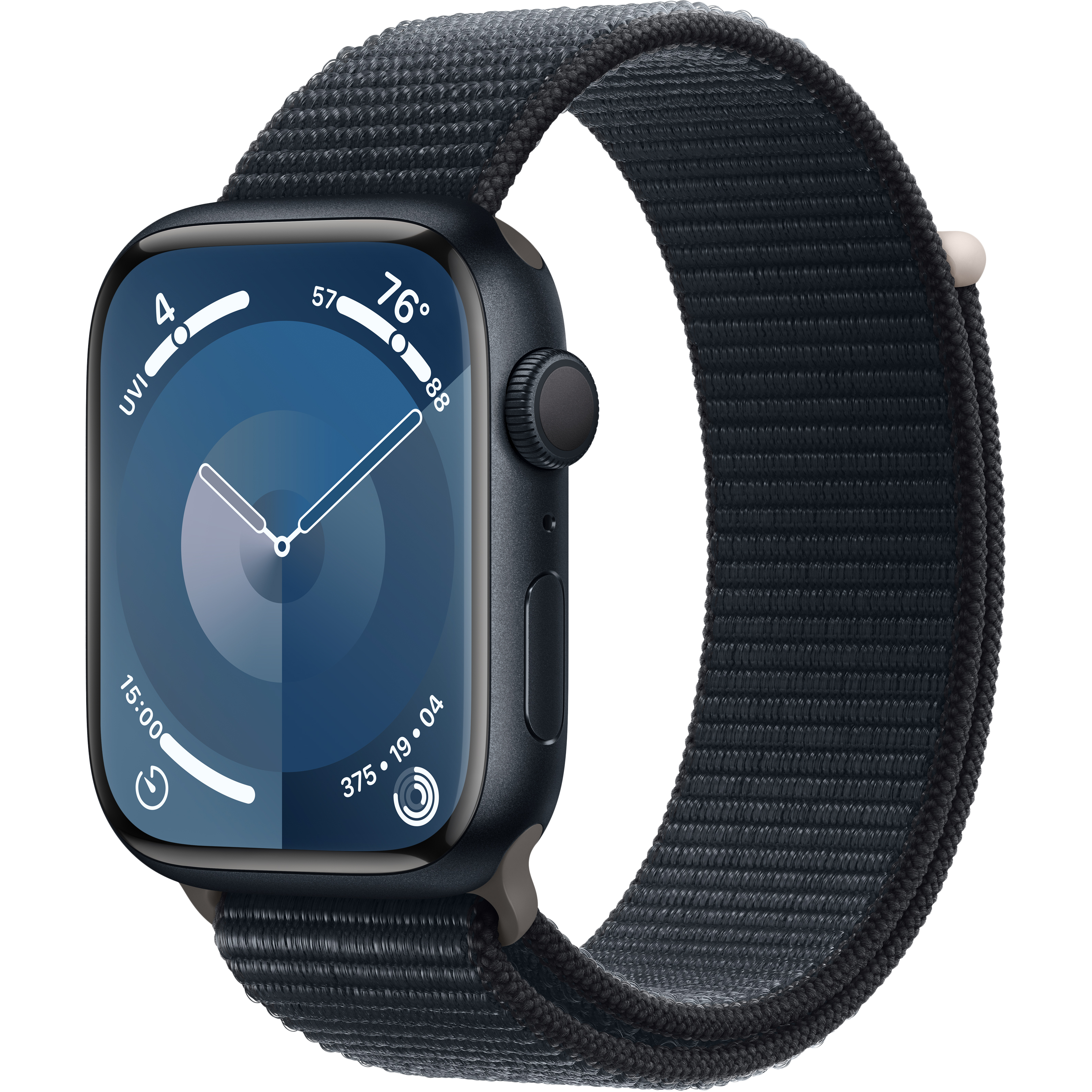 

Apple Watch Series 9 GPS, 45мм, Тёмная ночь, Midnight Sport Loop (MR9C3QI/A)