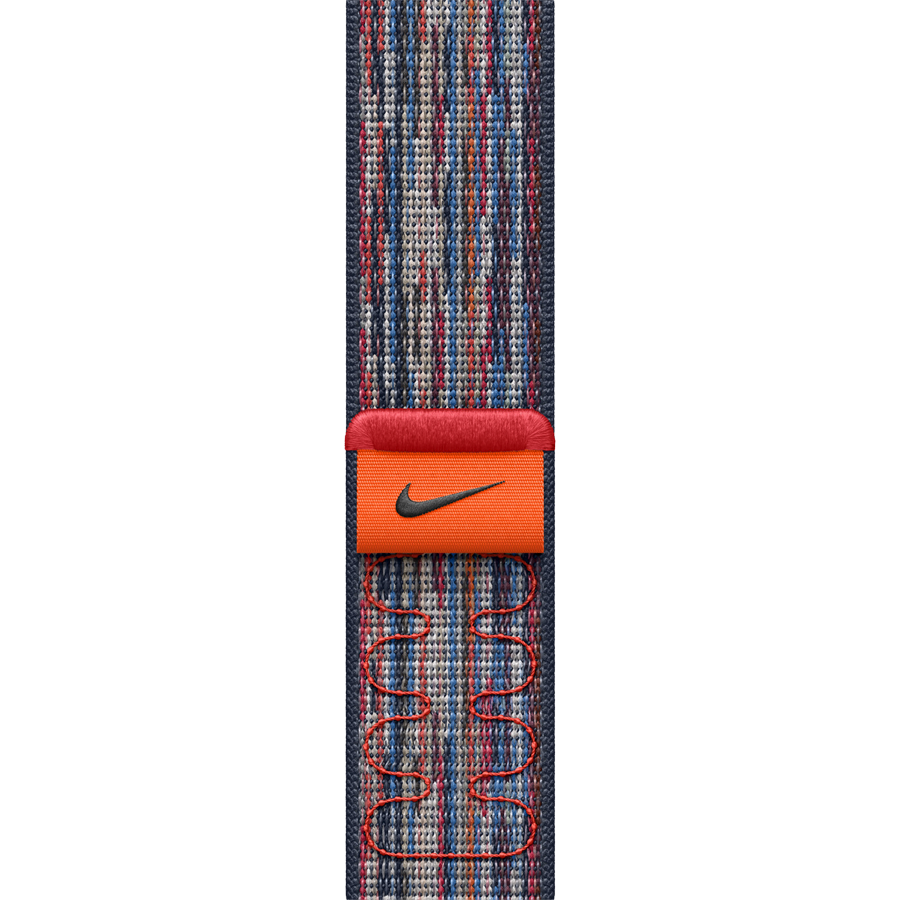 

Удлинитель ремешка APPLE 46мм Nike Sport Loop Nike Sport Loop Blue/Red для Apple Watch 44/46 mm (MXU43ZM/A)