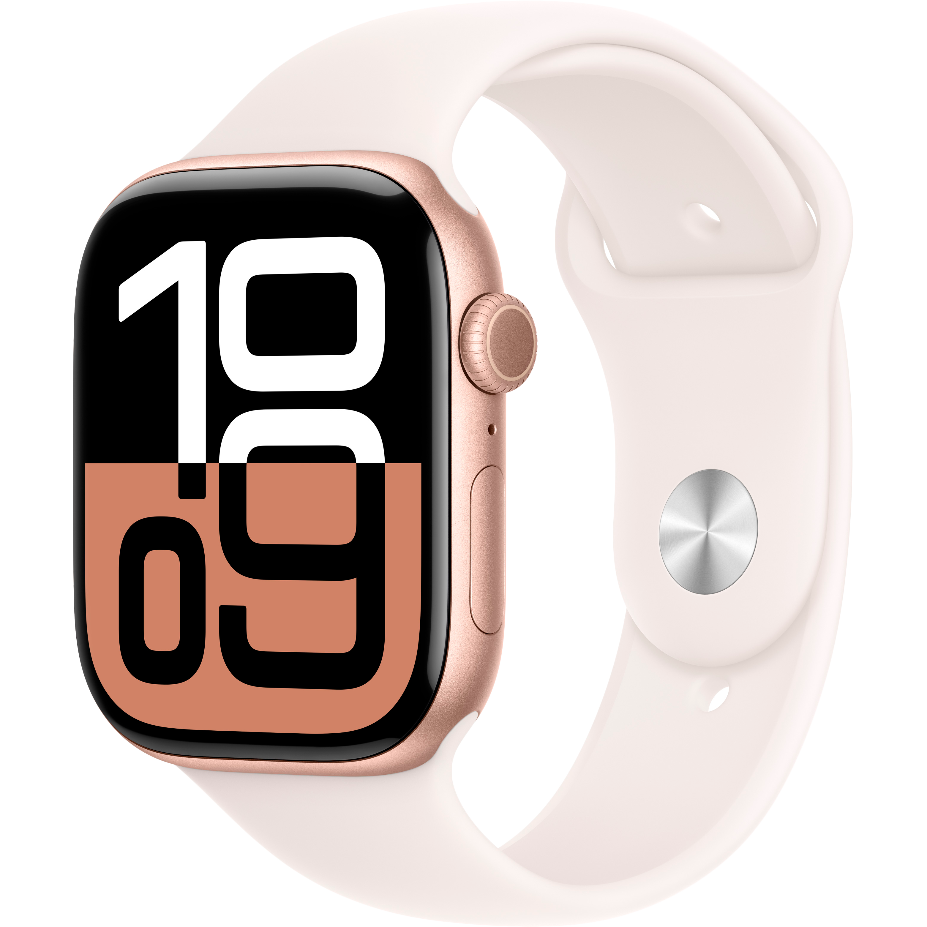 

Apple Watch Series 10 GPS, 42мм, Розовое золото, Light Blush Sport Band, S/M (MWWH3QI/A)