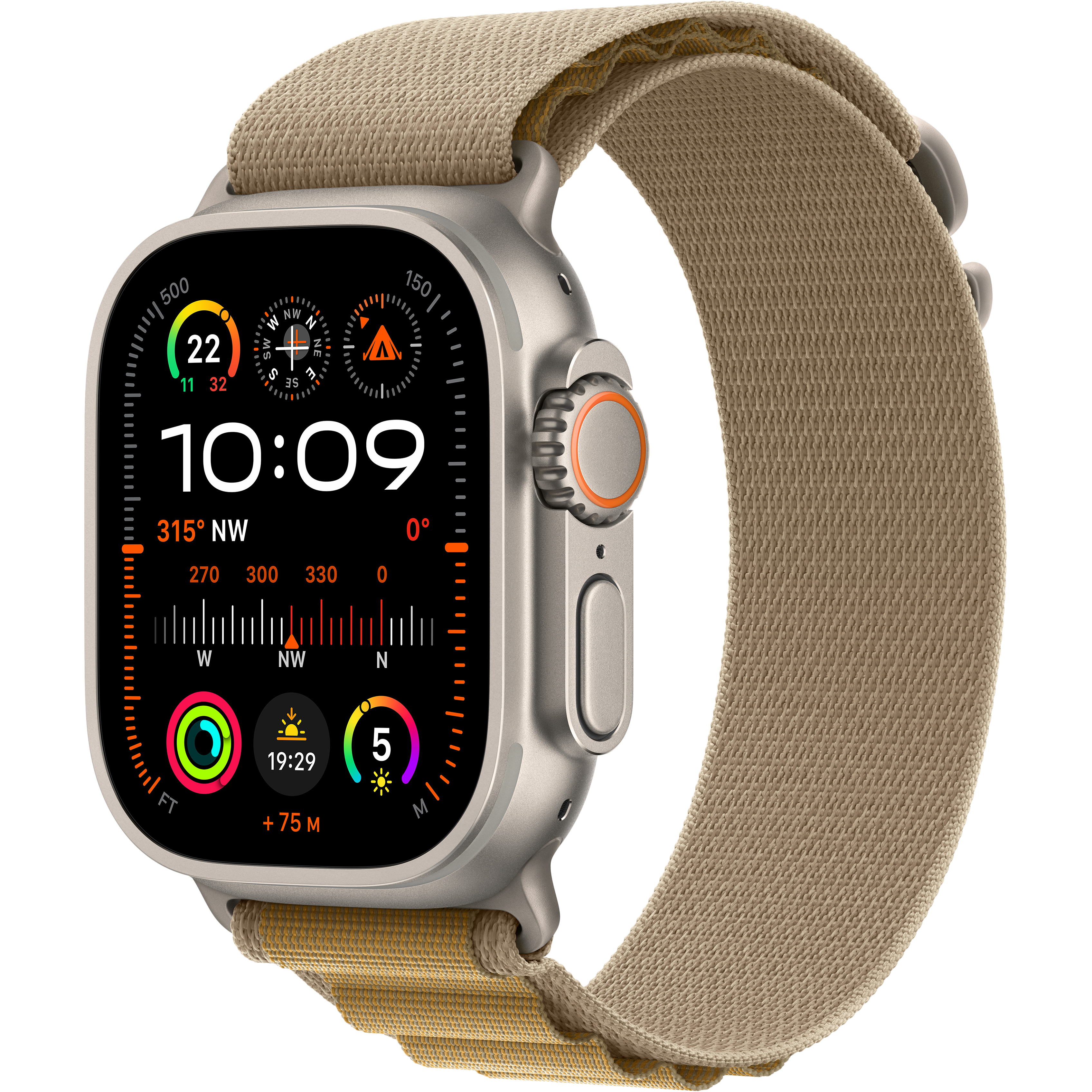 

Apple Watch Ultra 2 2024, 49мм, Natural Titanium, Tan Alpine Loop, Размер S (MX4E3GK/A)