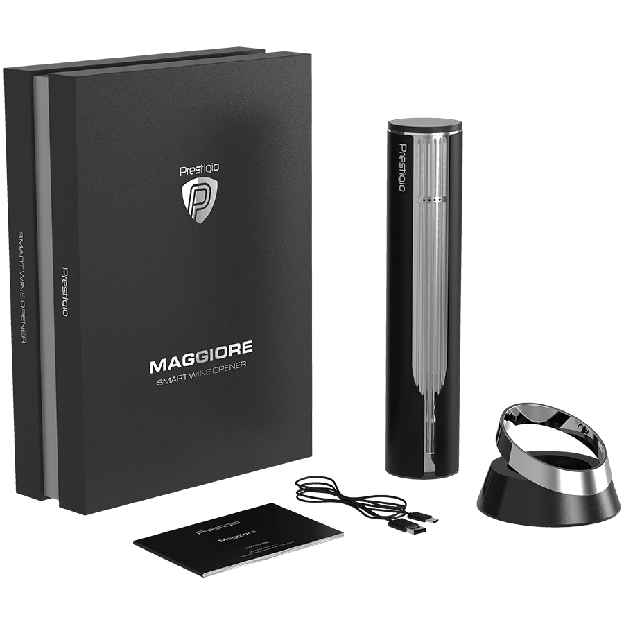 Smart wine opener PRESTIGIO Maggiore, Black/Silver - buy in Cyprus