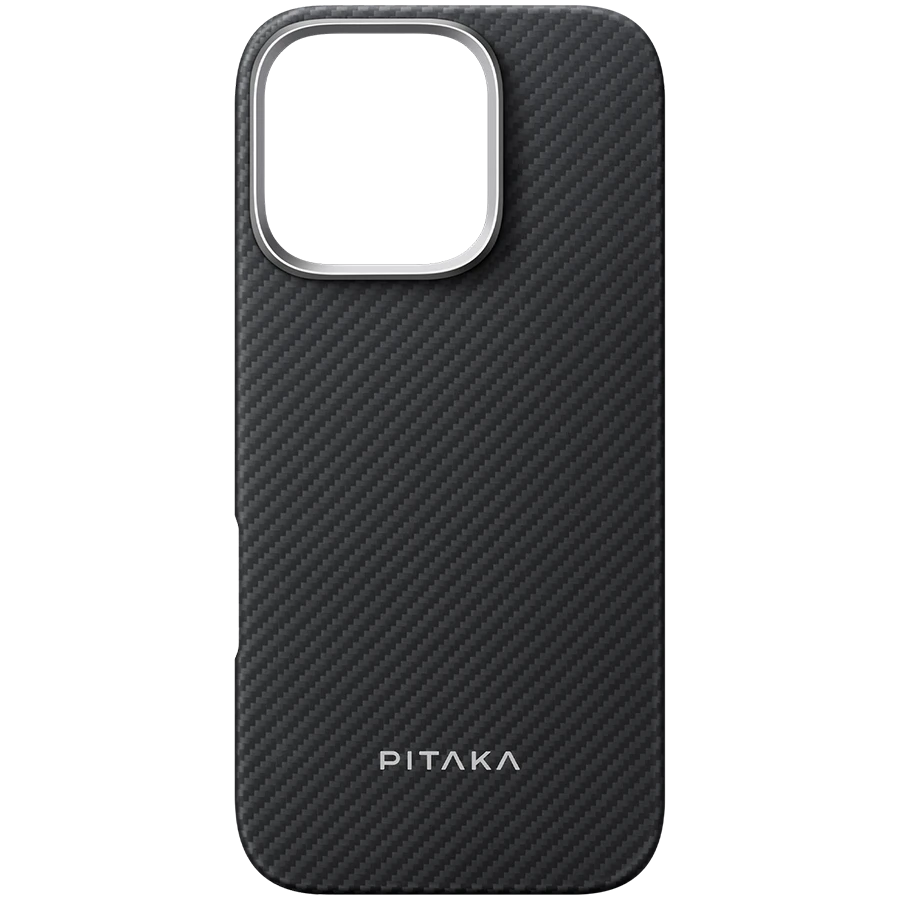 Чехол PITAKA Ultra Slim с MagSafe Чёрный/Серый для iPhone 16 Pro