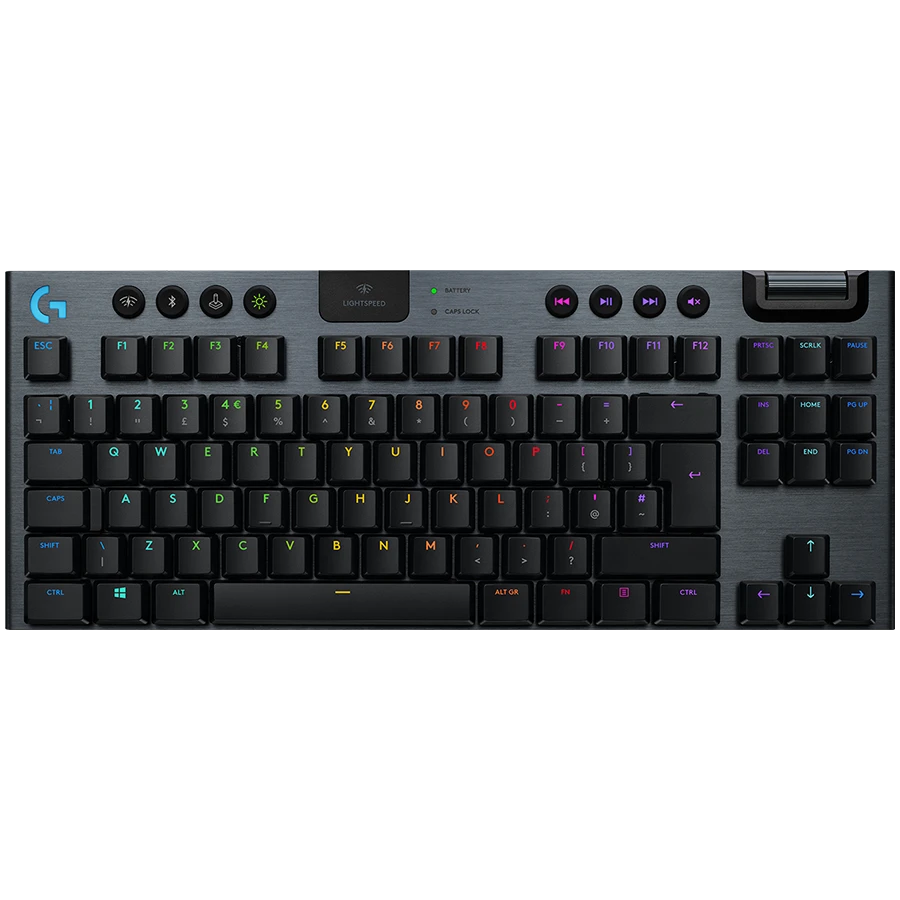 Gaming Keyboard LOGITECH G915 TKL, Wireless, Carbon, RU/International
