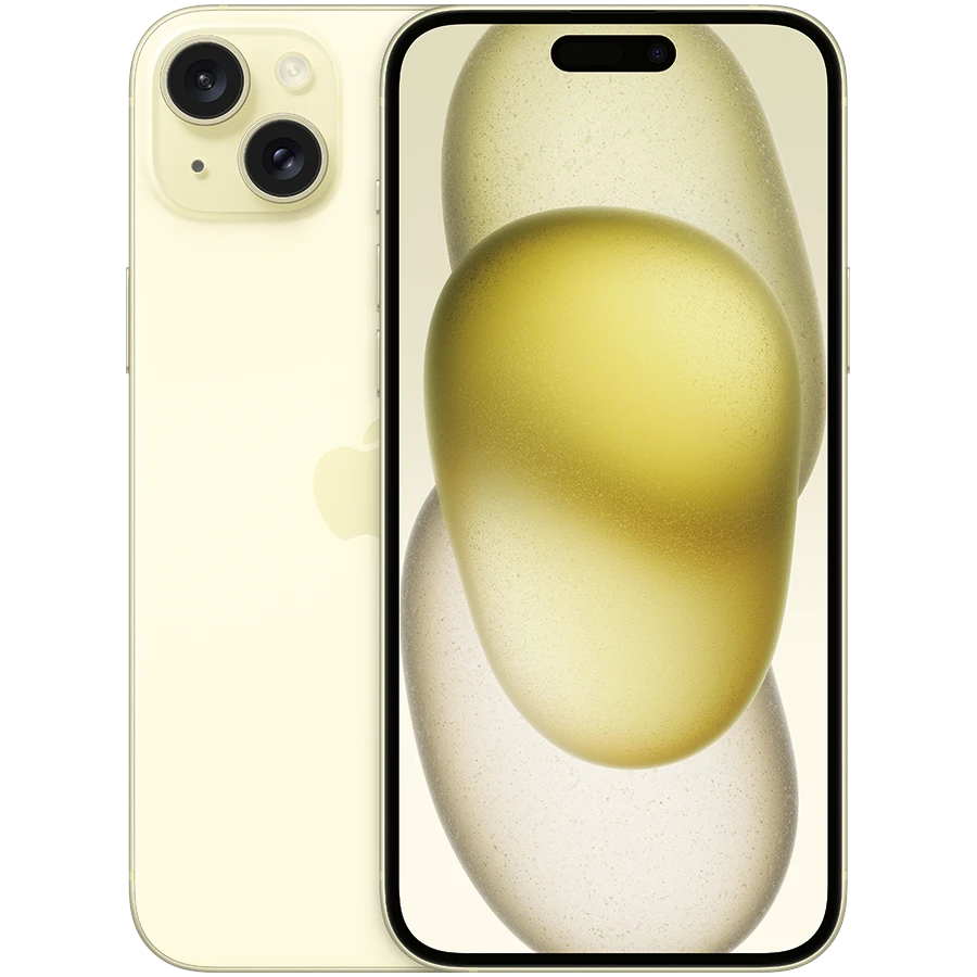 iPhone 15 Plus, 128 ГБ, Желтый купить - телефон Apple MU123RX/A цена ...