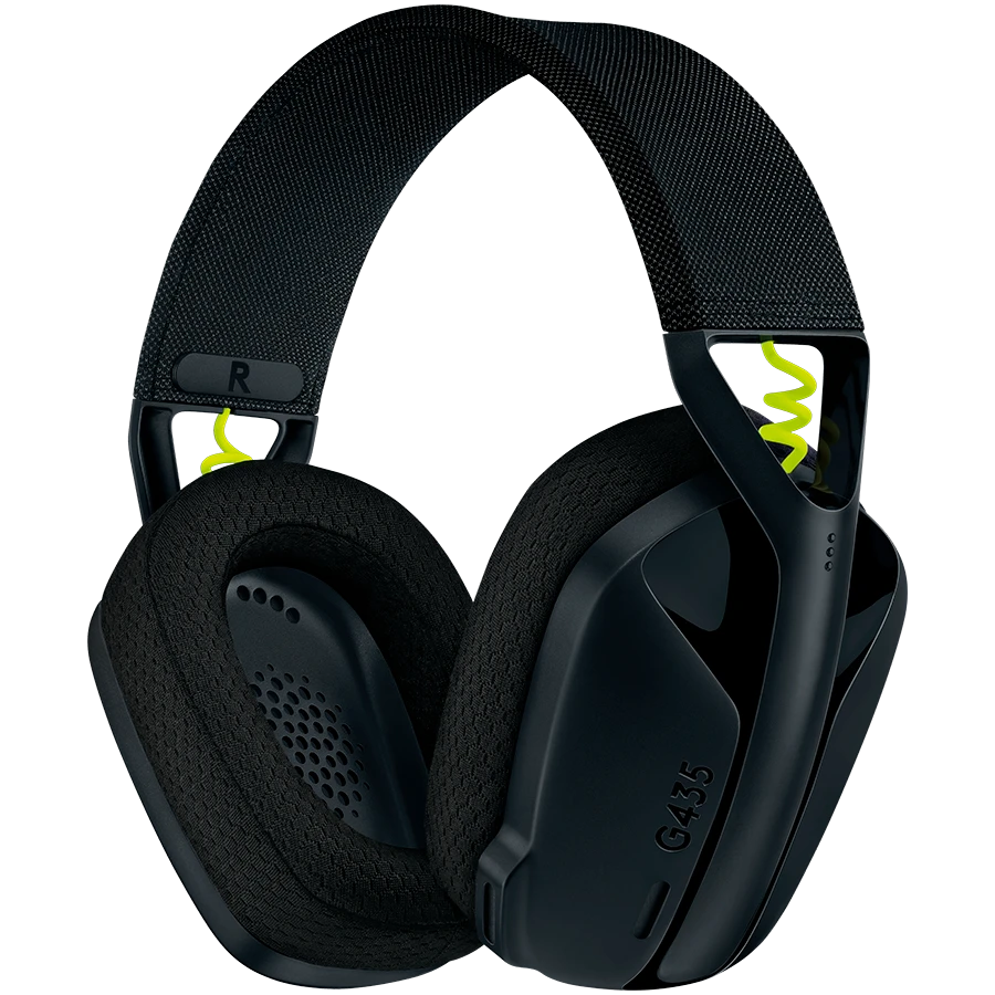 Wireless Headset LOGITECH G435 Lightspeed with Microphone, Black/Neon ...