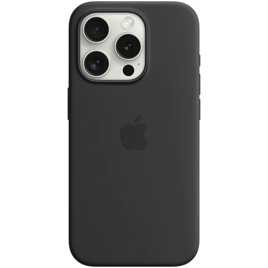 APPLE Silicone Case with MagSafe თან MagSafe Black for iPhone 15 Pro ...