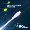 USB-C - USB-C kábel CC60SC10 (silikón, USB 2.0, 1m) - Photo 5