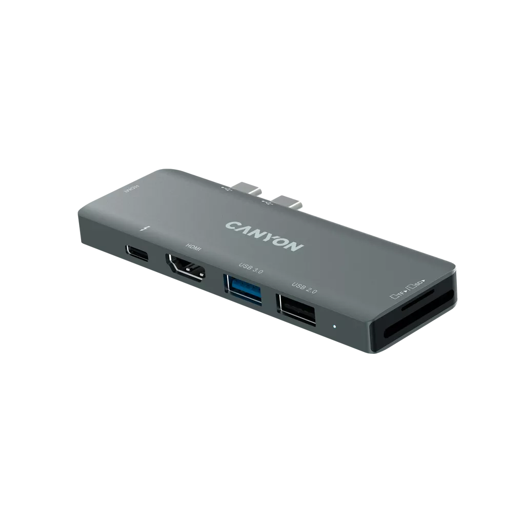 Хаб для MacBook 7-в-1: USB-C Power Delivery 100 Вт DS-5 (CNS-TDS05B)