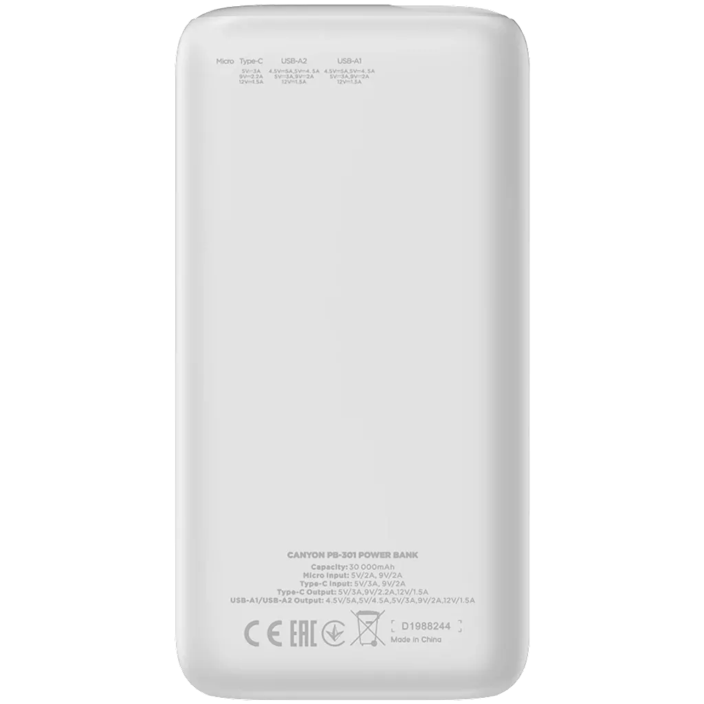 Power Bank 30000 mAh PB-301 - Photo 6