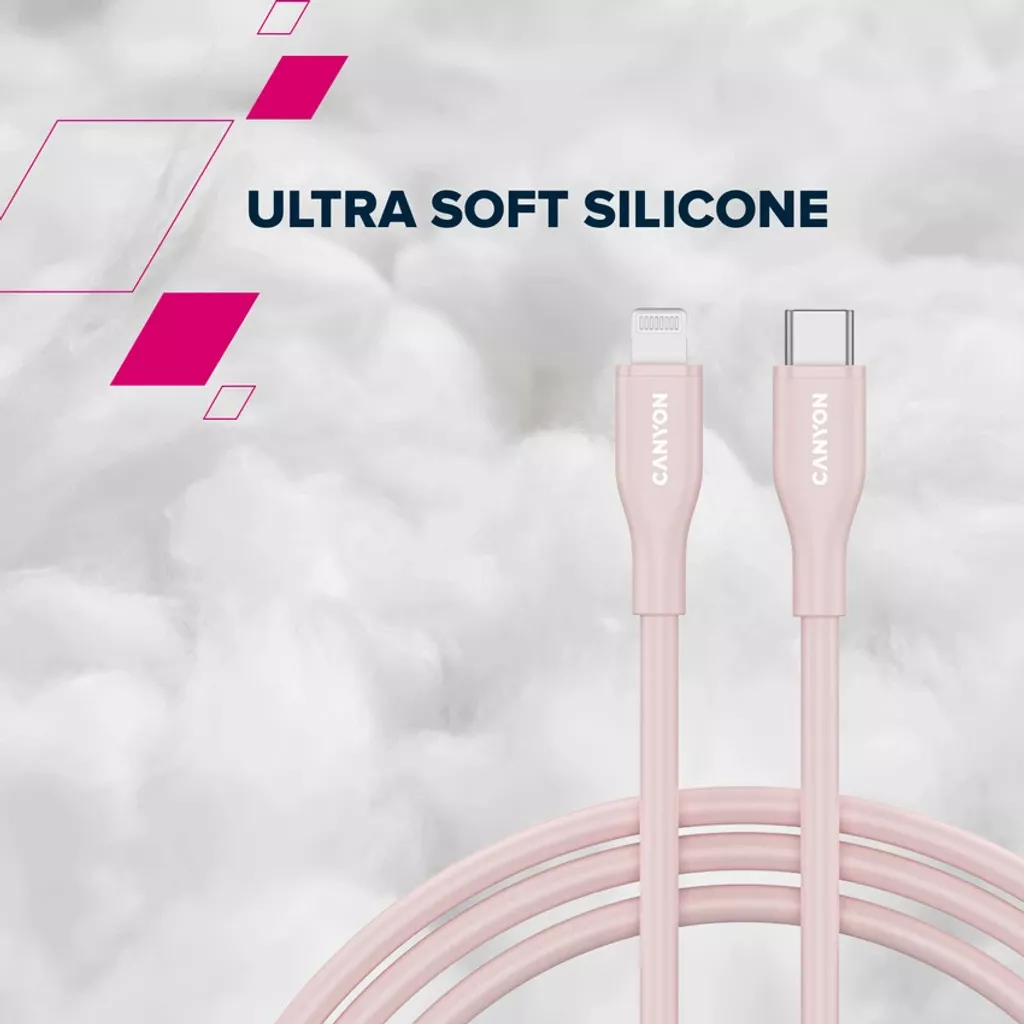 USB-C to Lightning Cable (Silicone, USB 2.0, 1m) - Photo 3