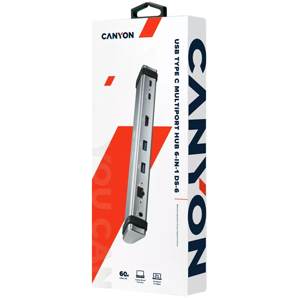 Мультипортовый адаптер “хаб” 6-в-1 USB Type C DS-6 - Photo 4