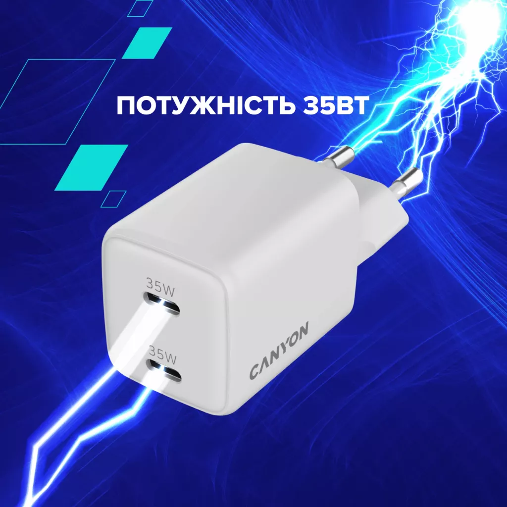 GaN мережевий зарядний пристрій CU35СC - Photo 8