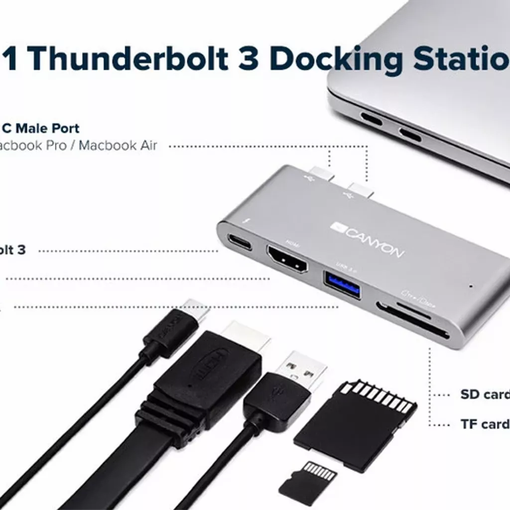 Thunderbolt 3 βάση σύνδεσης 5-σε-1 DS-5 - Photo 8
