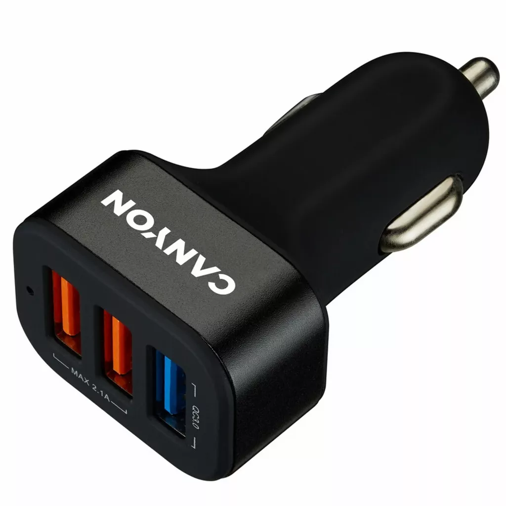 Triple USB Car Charger, 2.1 A C-07