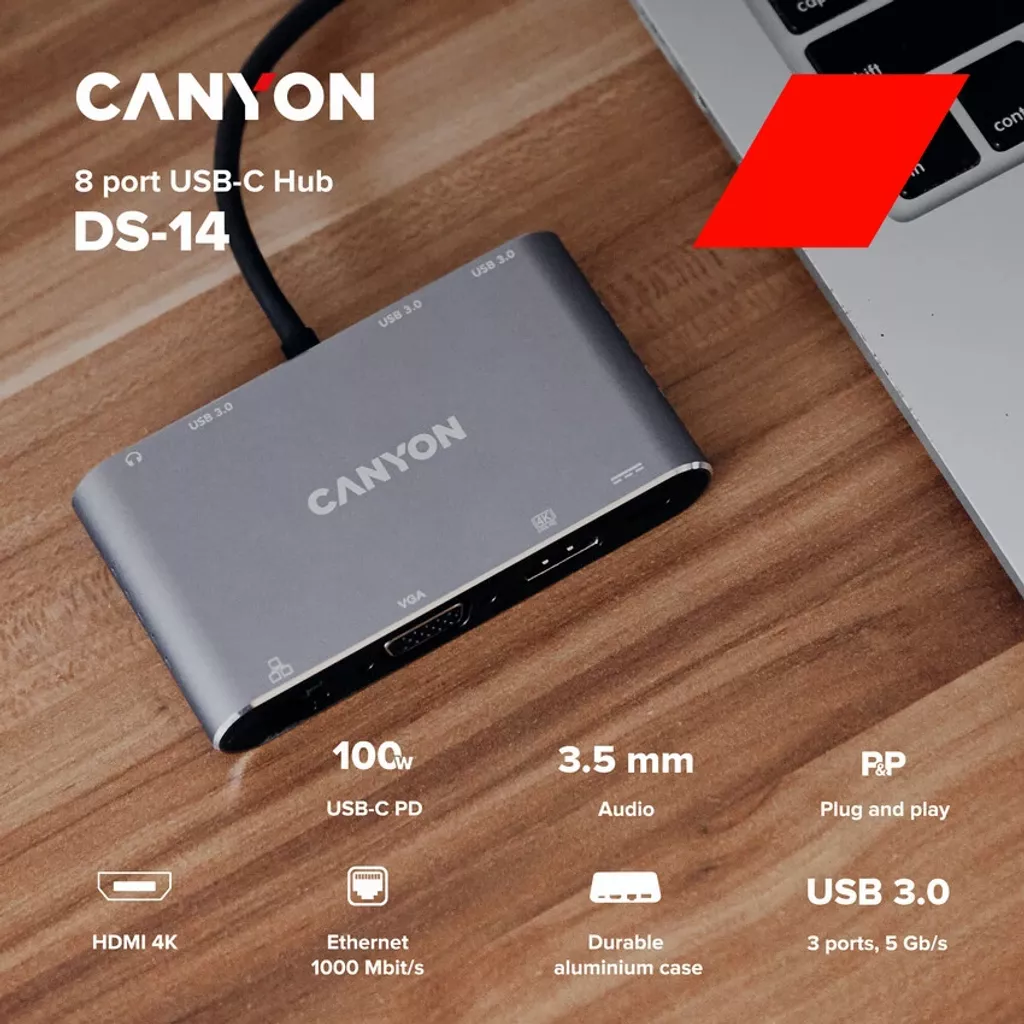13 Θύρα USB-C Hub DS-12 - Photo 2
