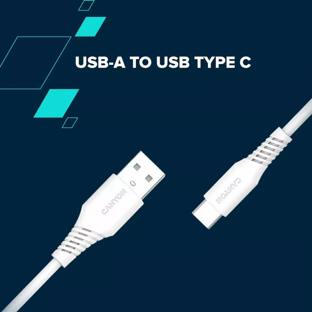 USB-C - USB-A Cable AC18SC (Silocone, Power Delivery Support, 1.2m) - Photo 2