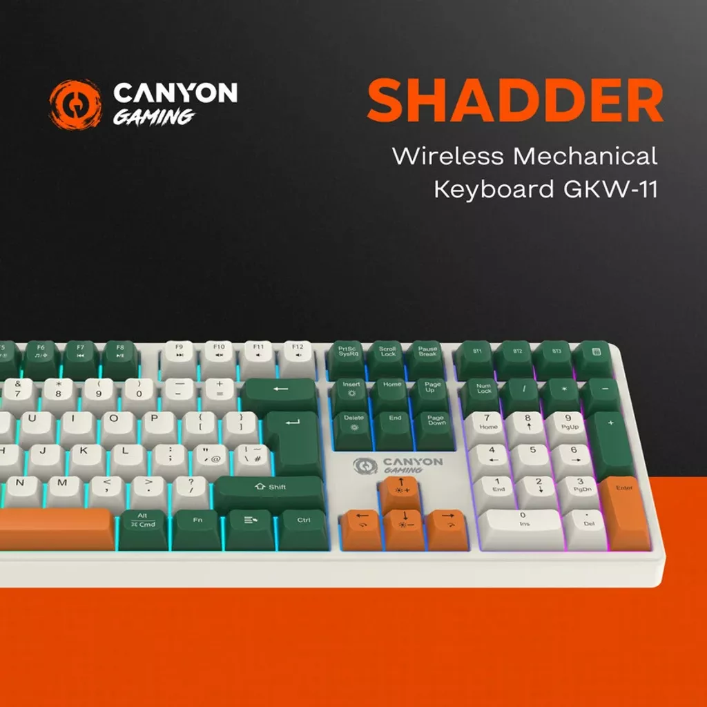 Bezdrátová mechanická herní klávesnice Shadder GKW-11 - Photo 13