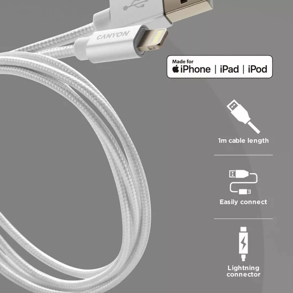 Charge & Sync MFI braided cable MFI-3 - Photo 5