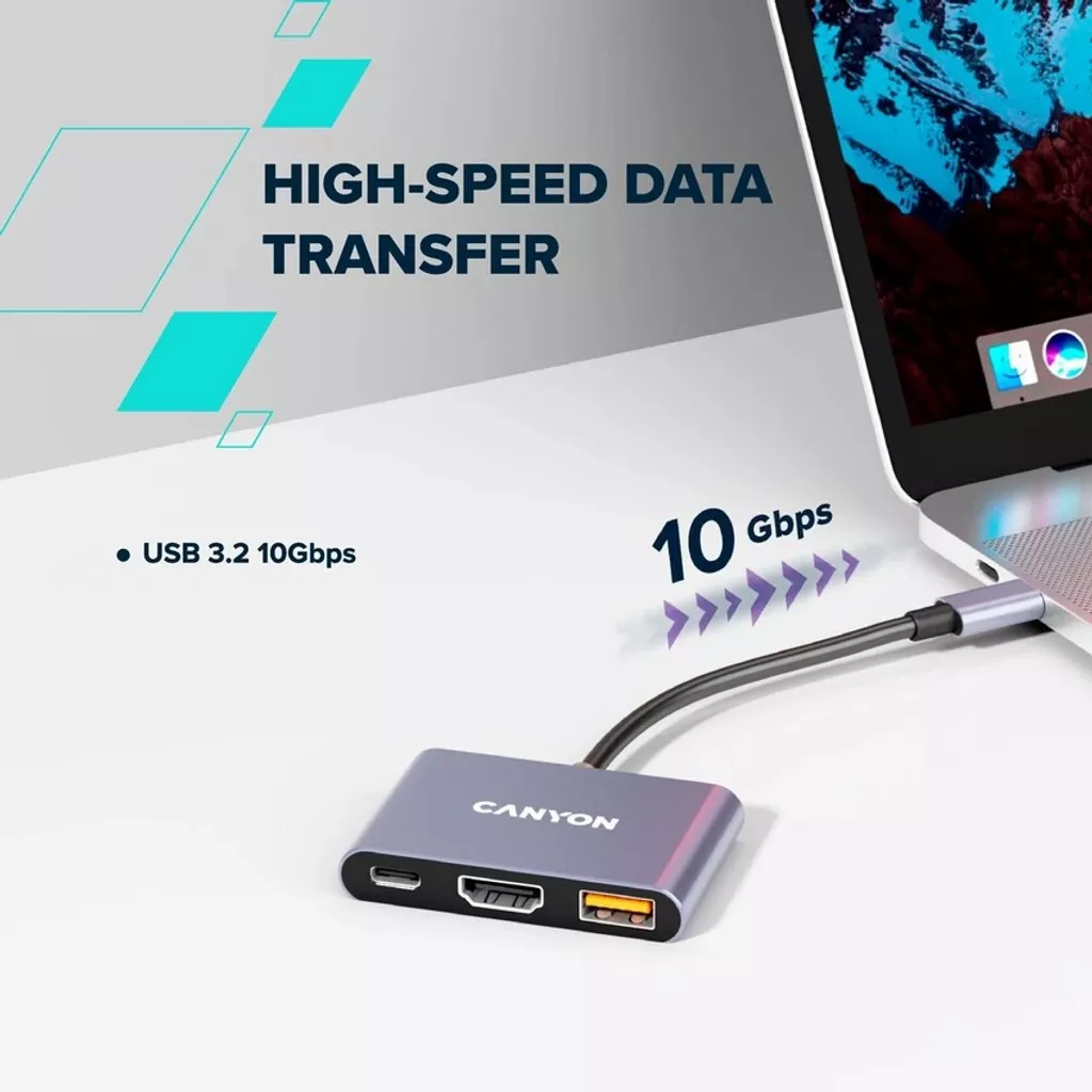 3-Port USB-C Hub DS-4 - Photo 7