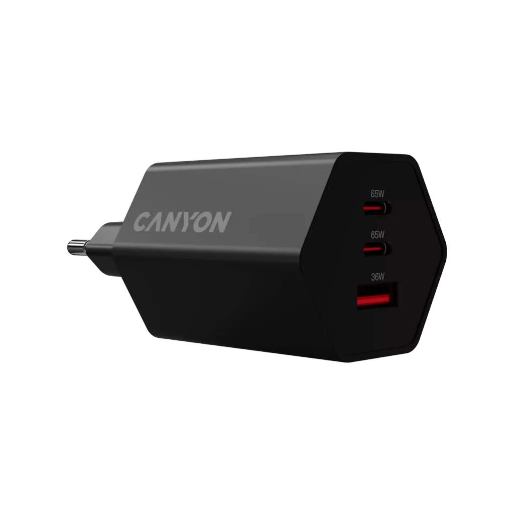 CANYON Adaptador de corriente Hexagon 65 CA 100-240V, 50/60Hz, 65W, La entrega de energía, GaN Technology - Photo 2