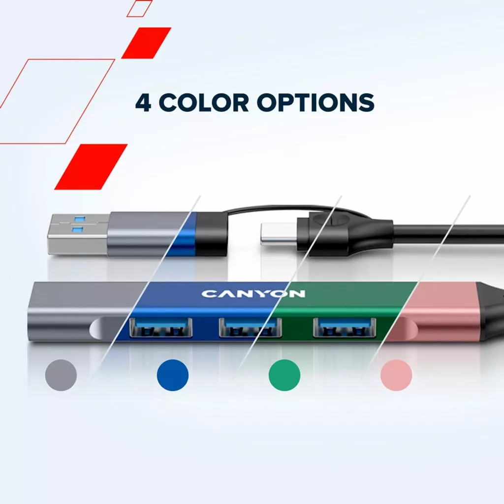 4 portový USB-C HUB DS-02 - Photo 6