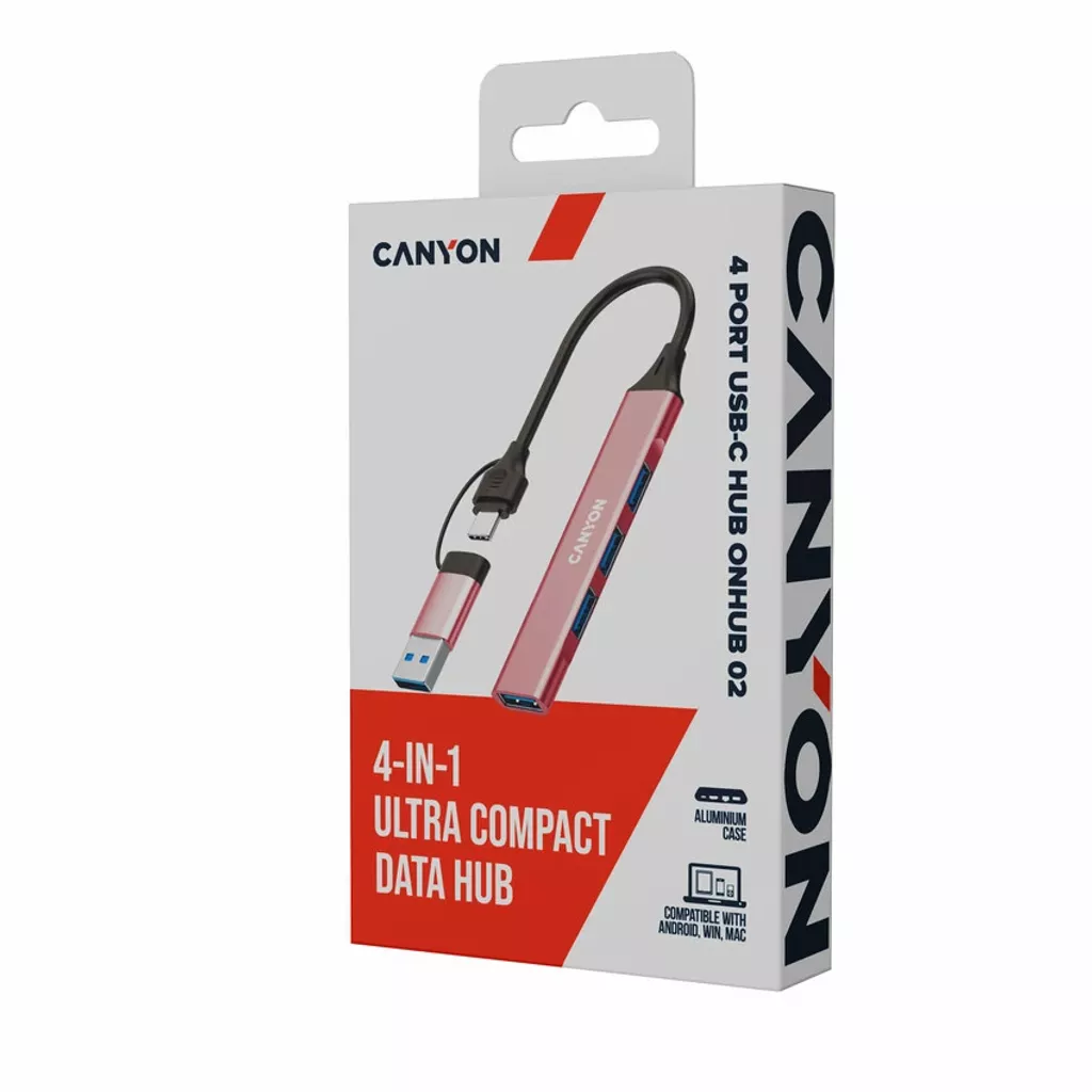4 portový USB-C HUB DS-02 - Photo 5