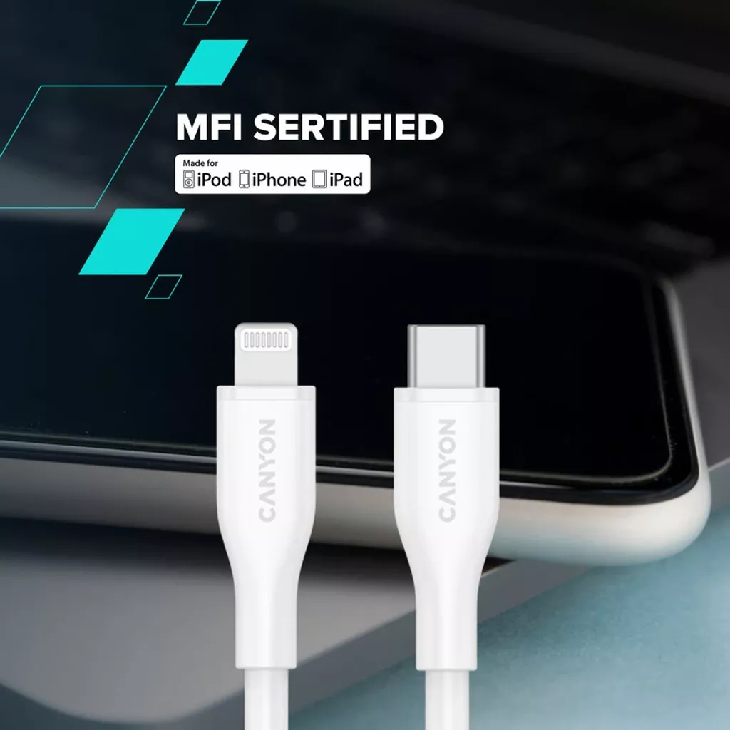 USB-C to Lightning Cable (Silicone, USB 2.0, 1m) - Photo 6