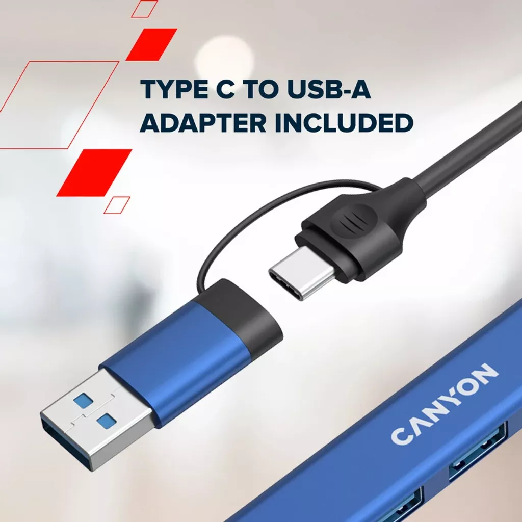 4 portový USB-C HUB DS-02 - Photo 7