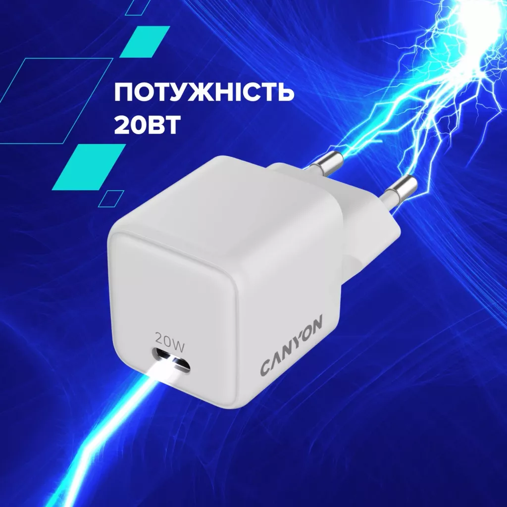 GaN мережевий зарядний пристрій CU20C - Photo 7