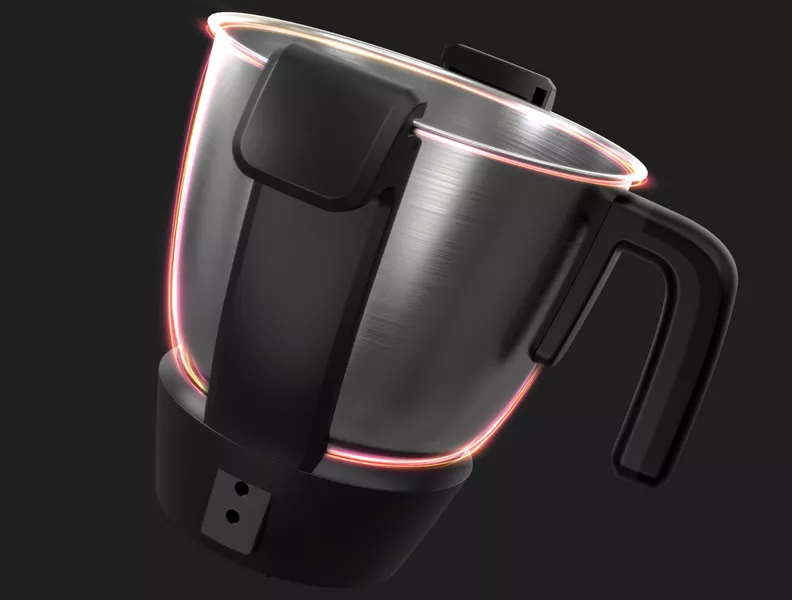 Прочная чаша из нержавеющей стали объемом 3.5 л (полезный объем – 2.3 л)