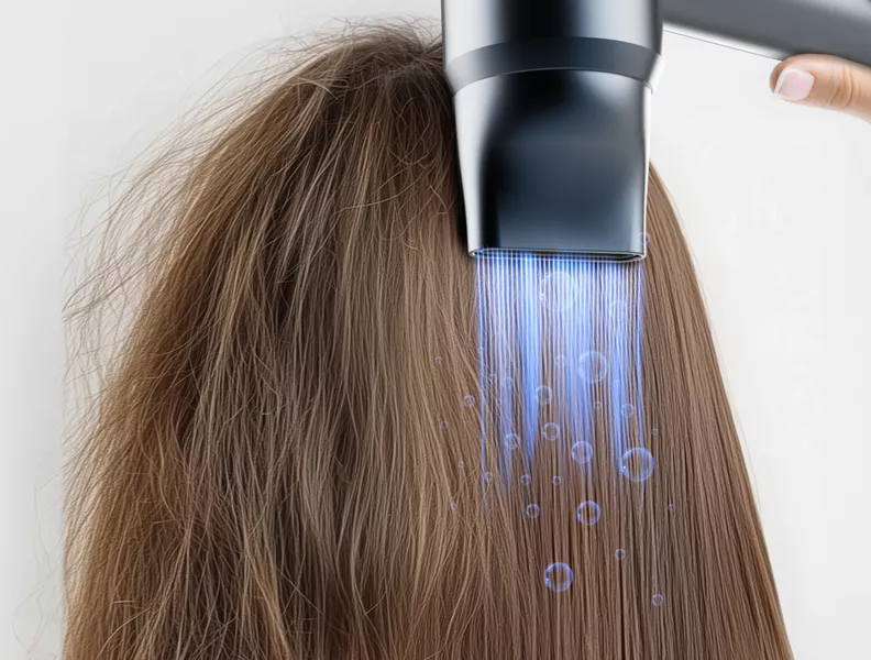 Уменьшает пушение и усиливает блеск: ионная технология