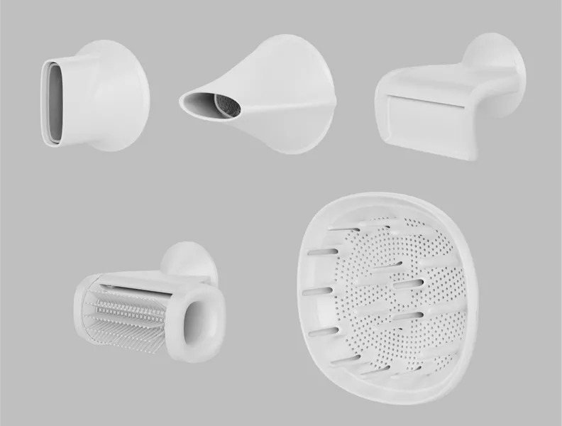 5 magnetic nozzles for all hairstyles