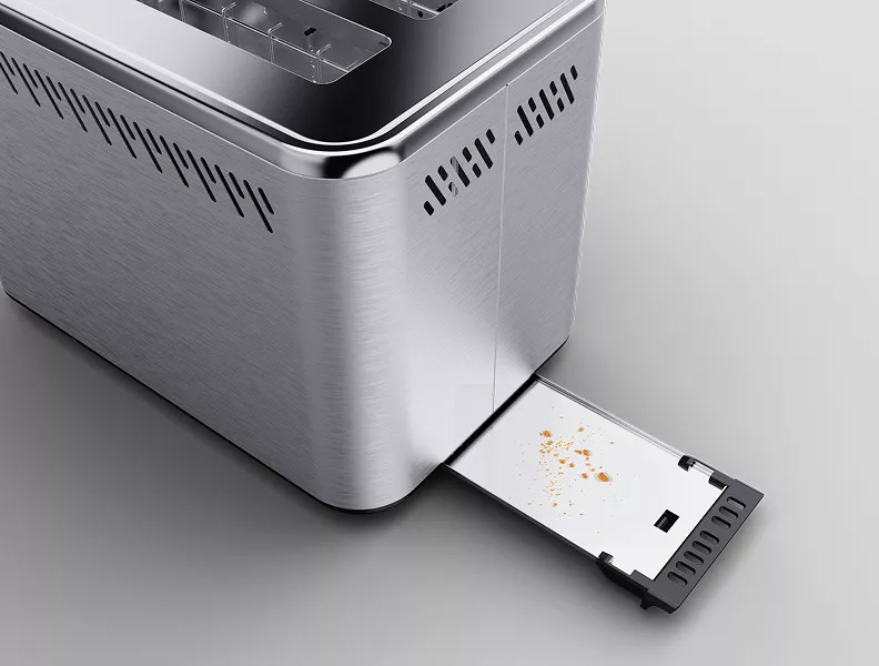 Łatwe czyszczenie: wyjmowana tacka na okruchy