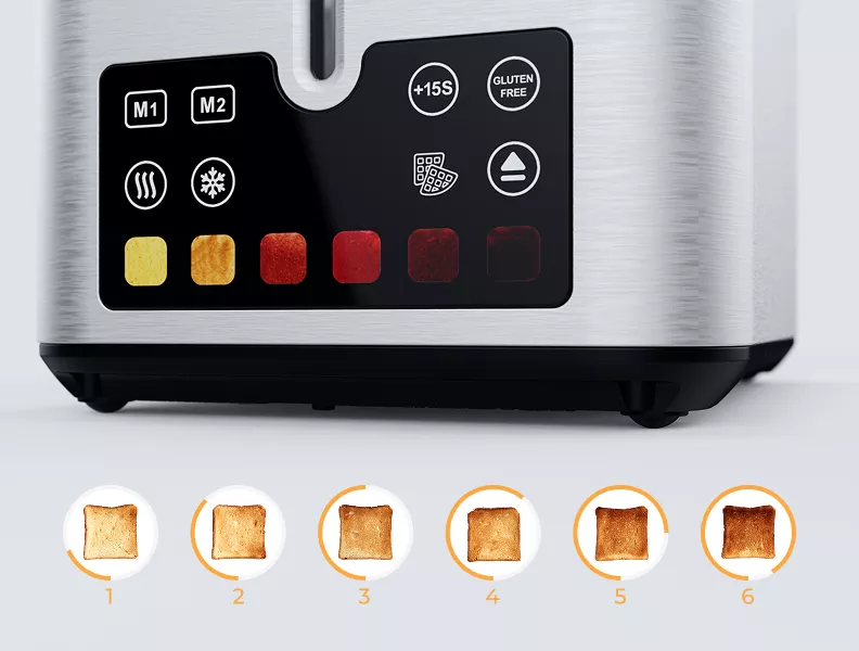 Perfectly toasted bread every time: 6 browning levels