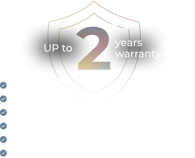 We ensure the quality of manufacturing, we are confident of the reliability of each AENO device. If you have any issues, please reach the nearest service centre.