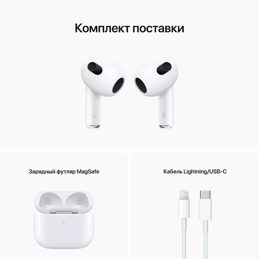Apple AirPods (3rd generation) with Wireless Charging Case, Model