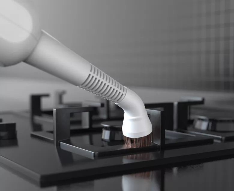 Лесно се справя с трудни за почистване места