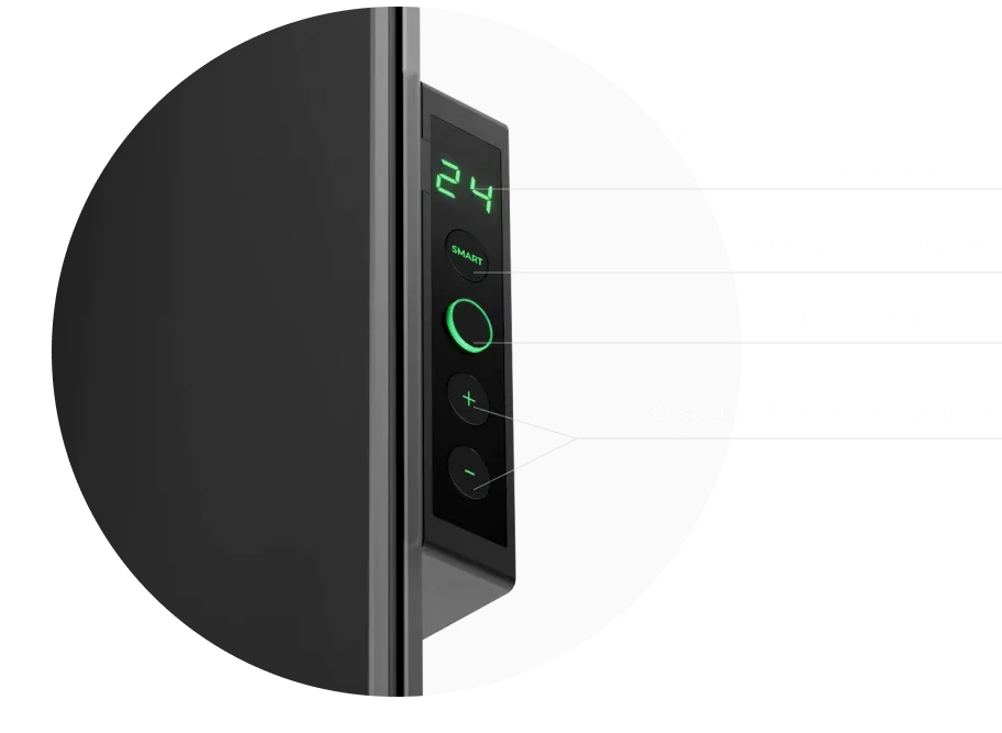 Ecran LED. Control prin butoane sau prin aplicația AENO App