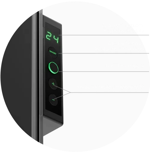 LED obrazovka. Ovládání pomocí tlačítek nebo aplikace AENO