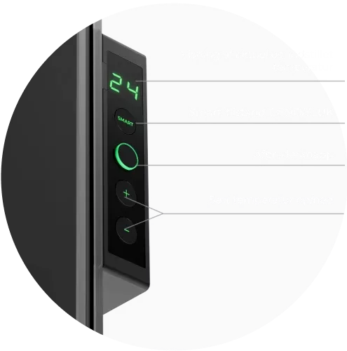 LED-skærm. Styring via knapper eller AENO-appen