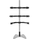 ONKRON Freestanding TV Stand Mount Arm for 9 Screens 18''-26'' Tilting Adjustable, Silver