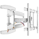 ONKRON Full Motion TV Wall Mount for 40 to 75-inch Flat Panel TVs Digital Panels 45,5 kg, White