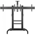 ONKRON Mobile TV Cart Dual TV Stand with Wheels for 40'' – 60 Inch, Black