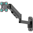 ONKRON TV Monitor Wall Mount Bracket for 13” – 34” Screens Full Motion with Gas Spring, Black
