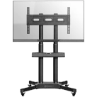 ONKRON MOBILE TV STAND FOR 40-65” TVS WITH WHEELS SHELVES HEIGHT ADJUSTABLE ROLLING TV CART, BLACK