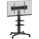 ONKRON Mobile TV Stand TV Cart for 32”–55” screens Height Adjustable TV Trolley, Black
