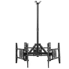ONKRON Ceiling TV Mount Bracket Height Adjustable for three 32 to 63 Inch LED LCD TVs, Black